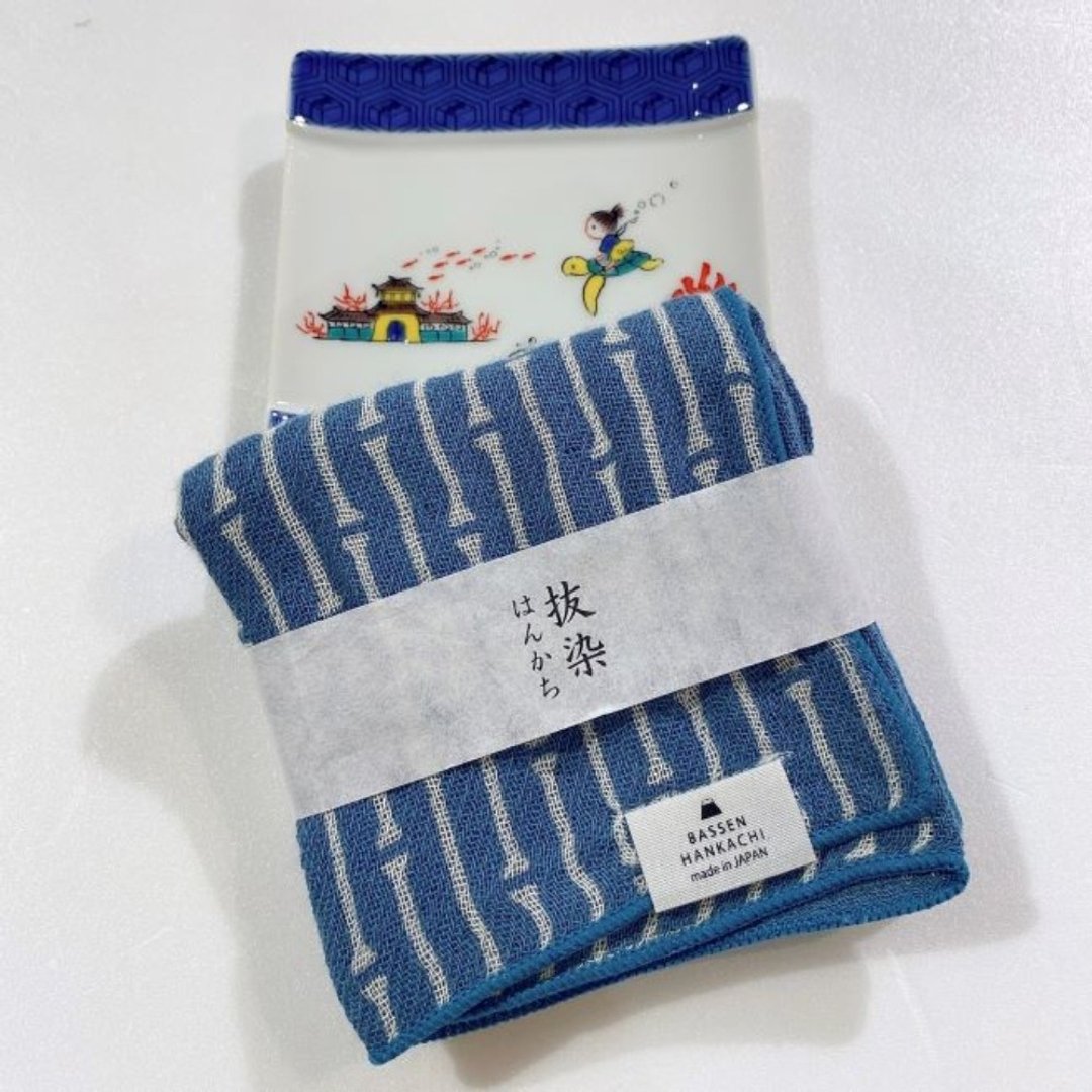 今治拔染三重纱方巾-竹缟 - 手帕/方巾 - 棉 