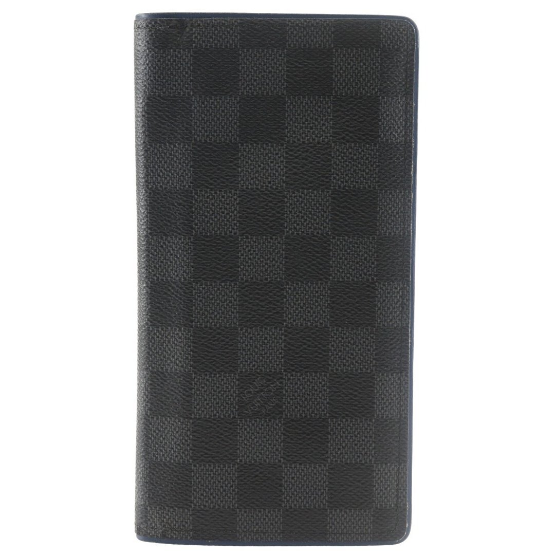 【日本直送】路易威登 LOUIS VUITTON PORTEFEUILLE BRAZZA 长夹 N63266 Damier Graphite Neptune 黑 SP5105 【二手品】 - 皮夹/钱包 - 人造皮革 黑色