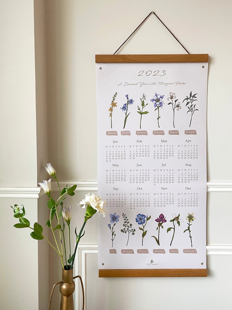 漫步植物园 / 2023 魔药花草植物挂历 - 年历/台历 - 其他人造纤维 多色