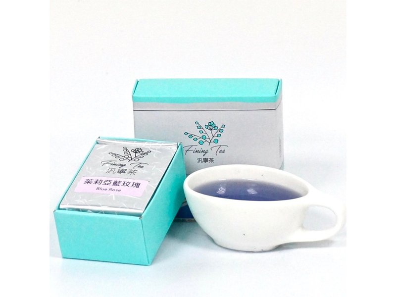 【泛宁茶FiningTea】茱莉亚蓝玫瑰∣无咖啡因∣无热量∣8入装 - 茶 - 植物．花 蓝色