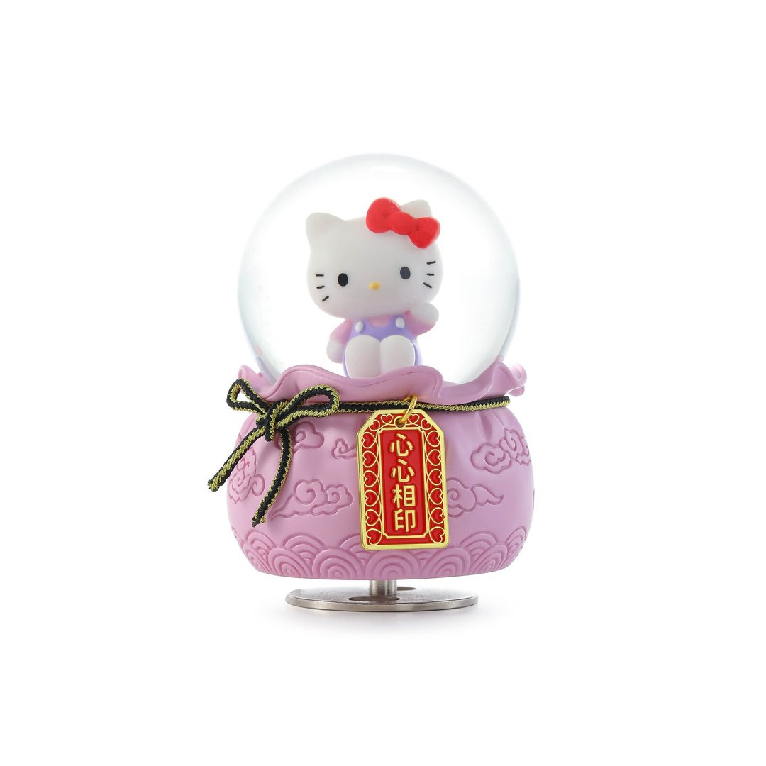 Hello Kitty 心心相印御守水晶球音乐盒生日圣诞交换礼物招桃花 - 摆饰 - 玻璃 