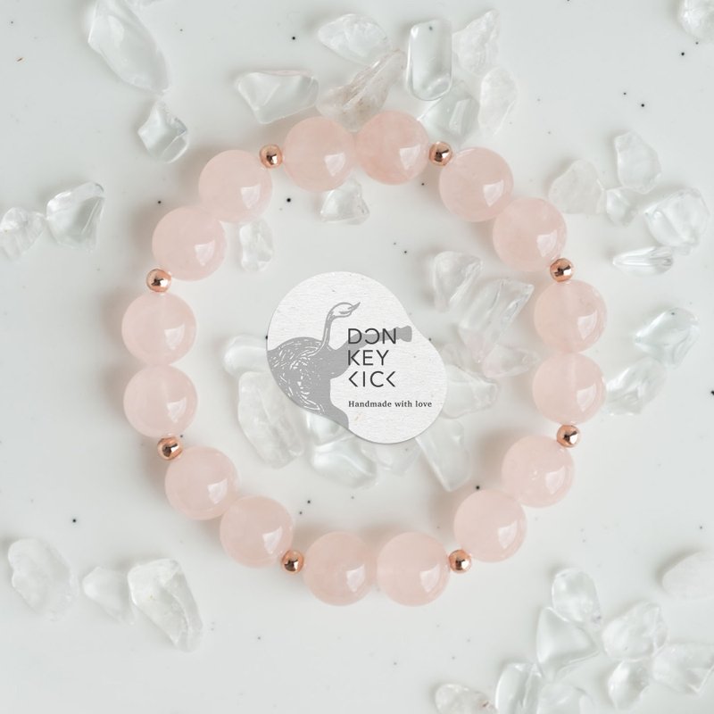 西柚果冻丨马达加斯加粉晶丨天然矿石水晶手链手环  闺蜜女友礼物 - 手链/手环 - 水晶 粉红色