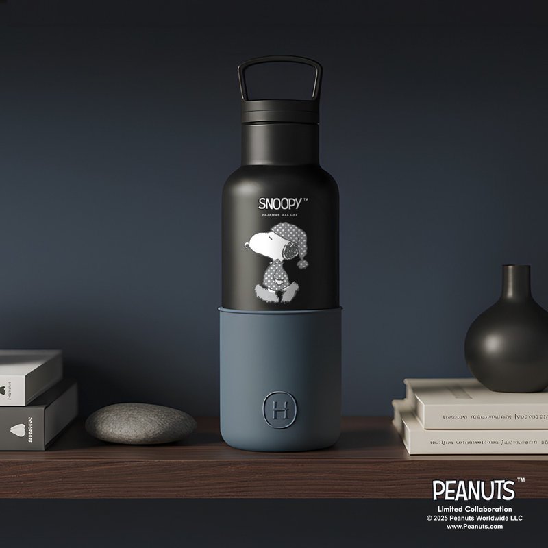 2件88折 【Pinkoi x SNOOPY】HYDY 480ml 黑瓶-亚得里亚海 - 保温瓶/保温杯 - 不锈钢 黑色