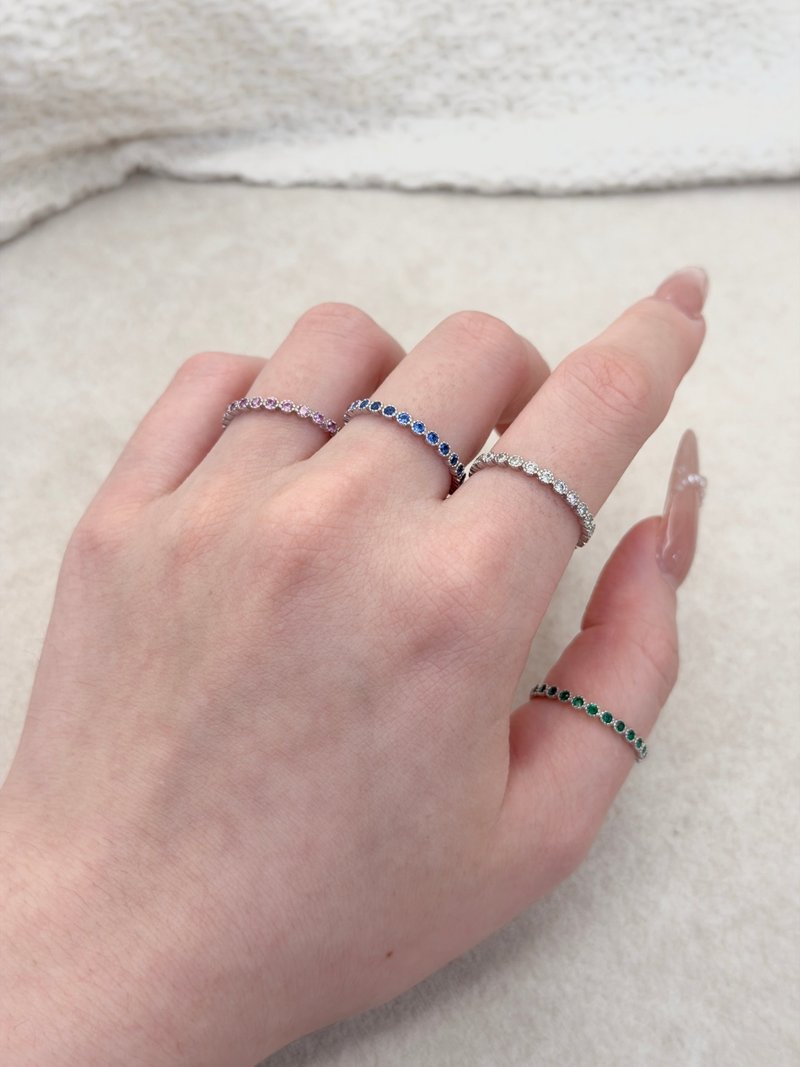 S925纯银 彩芒心语 戒指 - 戒指 - 纯银 银色