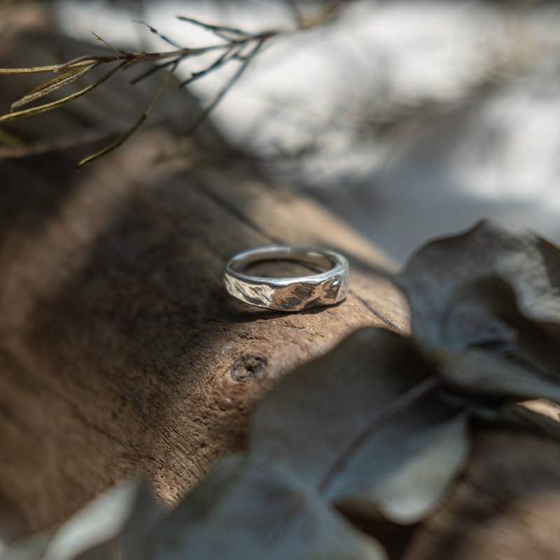 海波浪 Hai pho long/Ocean wave - 海浪纯银戒指 - 戒指 - 纯银 银色