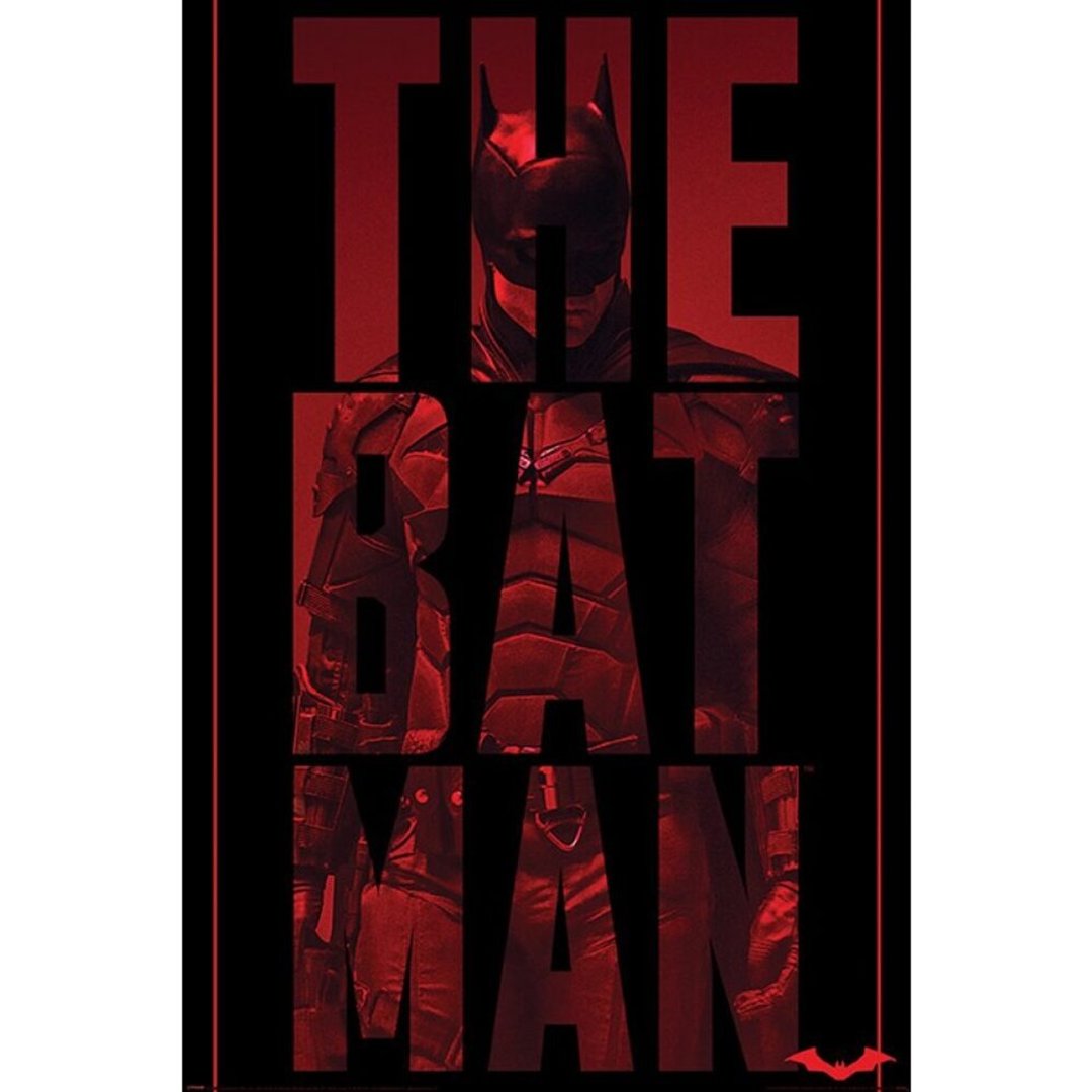 DC 蝙蝠侠2022进口电影海报 (THE BAT MAN) - 海报/装饰画/版画 - 纸 红色