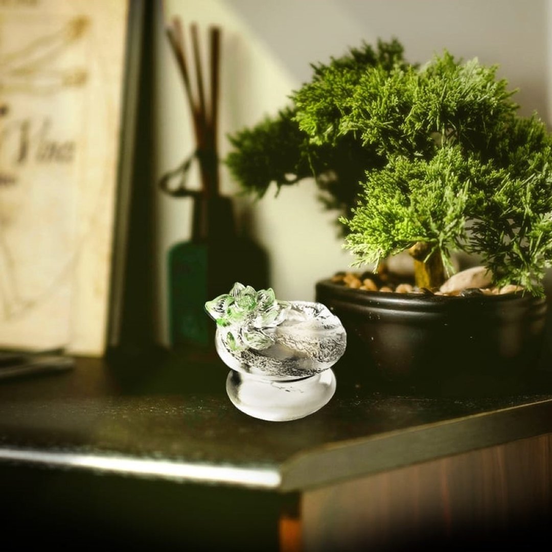琉璃工房 LIULI 清新美好的祝福 - 荷花 (花器) - 摆饰 - 琉璃 绿色