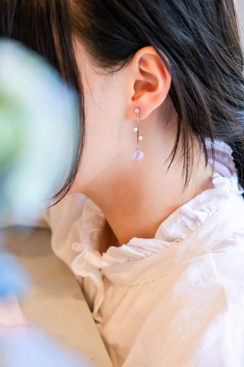 Gemma | 梦幻之最 美国制琉璃泪珠 Swarovski 珍珠耳环 | 极简 - 耳环/耳夹 - 其他金属 银色