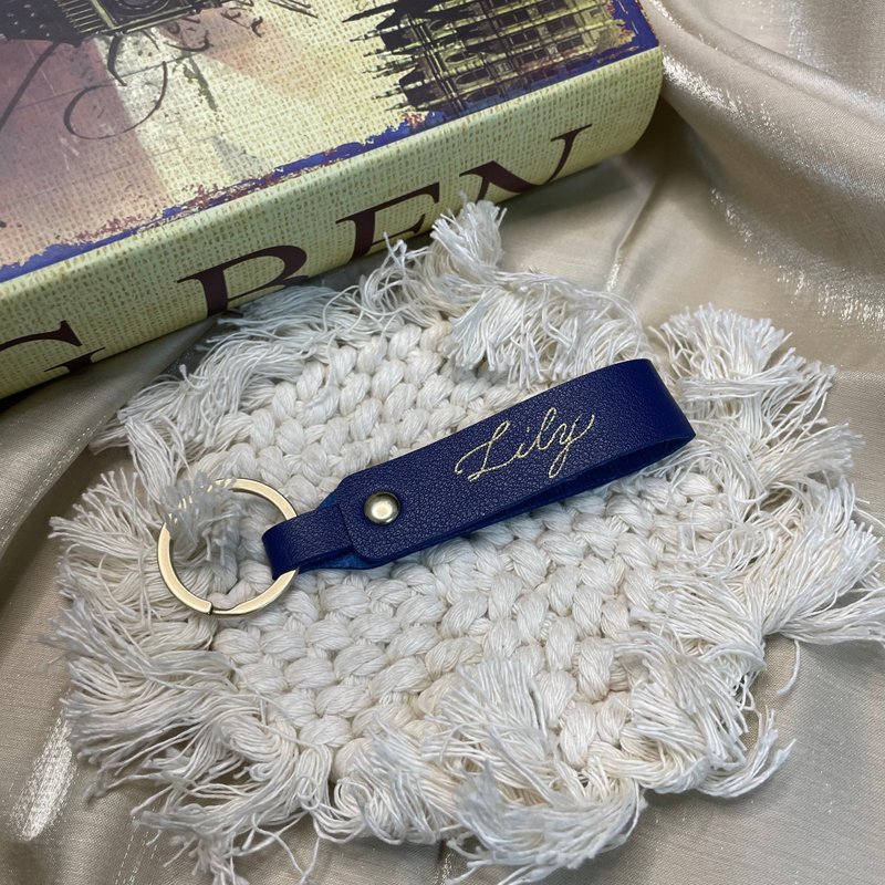 定制化烫金皮革吊饰 - 钥匙链/钥匙包 - 人造皮革 多色