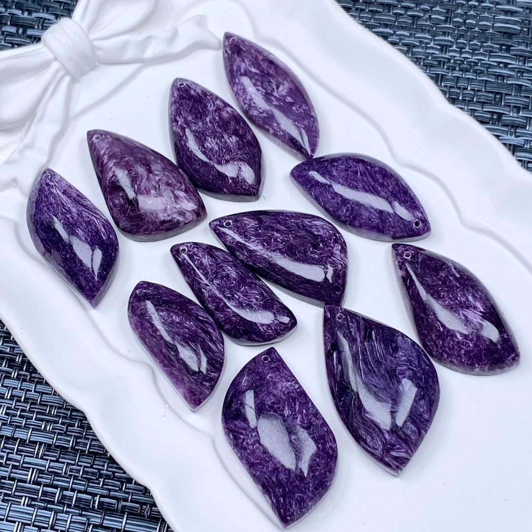 【莫名奇妙杂货店】俄罗斯 紫龙晶 吊坠 裸石 - 项链 - 水晶 紫色