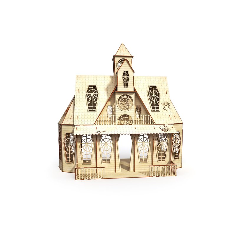 Victorian Spider Dollhouse | Wooden dollhouse | DIY Dollhouse kit - 玩具/玩偶 - 木头 