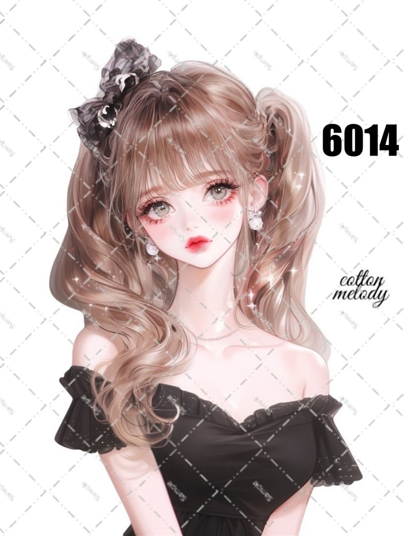 原厂贴纸号6014 人贴纸 原创贴纸 人贴纸 女孩贴纸 原创人贴纸 - 贴纸 - 纸 