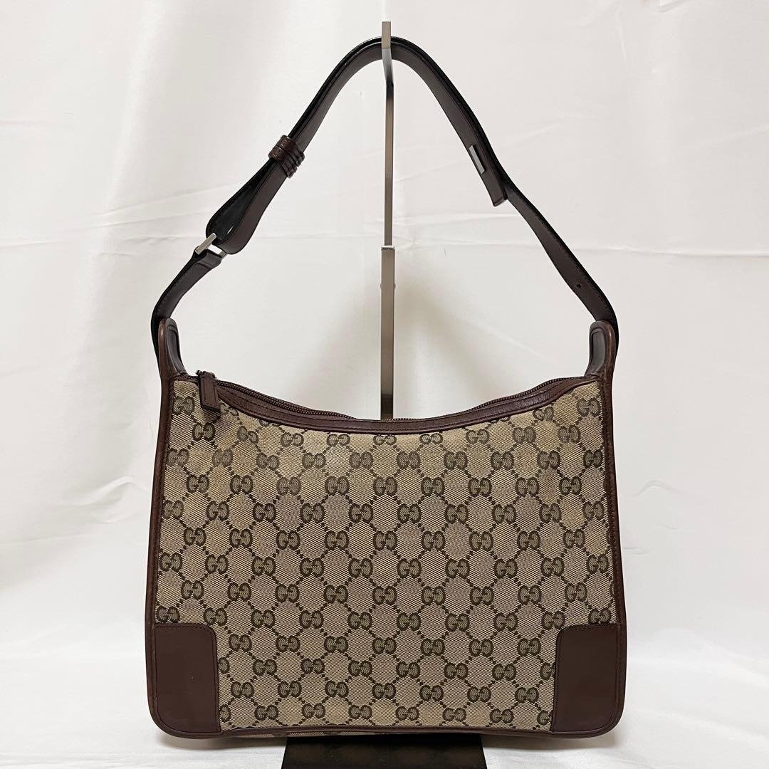 正品 GUCCI 古驰 单肩包 GG 帆布 皮革 米色 棕色 001・4205 日本直送 - 侧背包/斜挎包 - 其他材质 