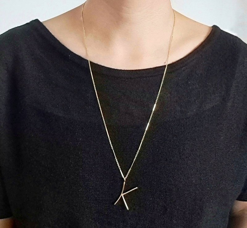 字母长项链 - 项链 - 其他金属 金色