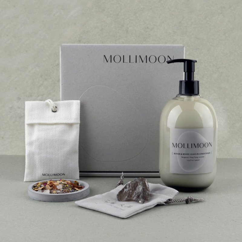 温柔滋养礼盒 | MOLLIMOON | 正念保养 从发丝修护开始 - 香薰/精油/线香 - 玻璃 