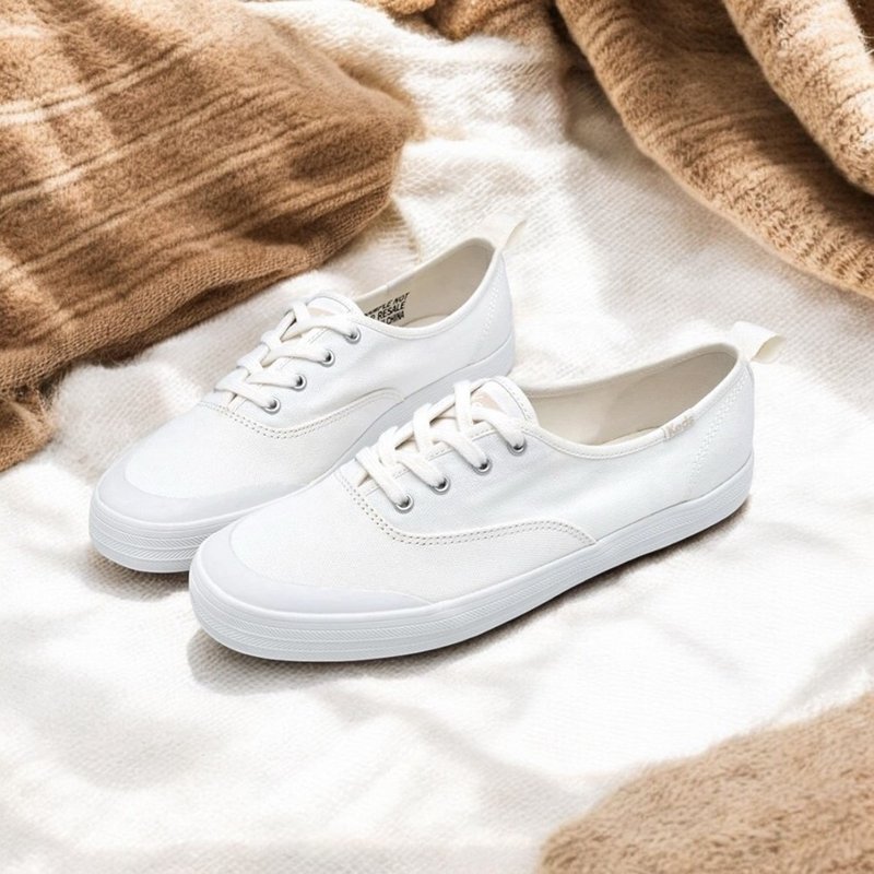 KEDS CHAMIPON 复古帆布绑带帆布小白鞋9233W112227 - 女款休闲鞋 - 其他材质 