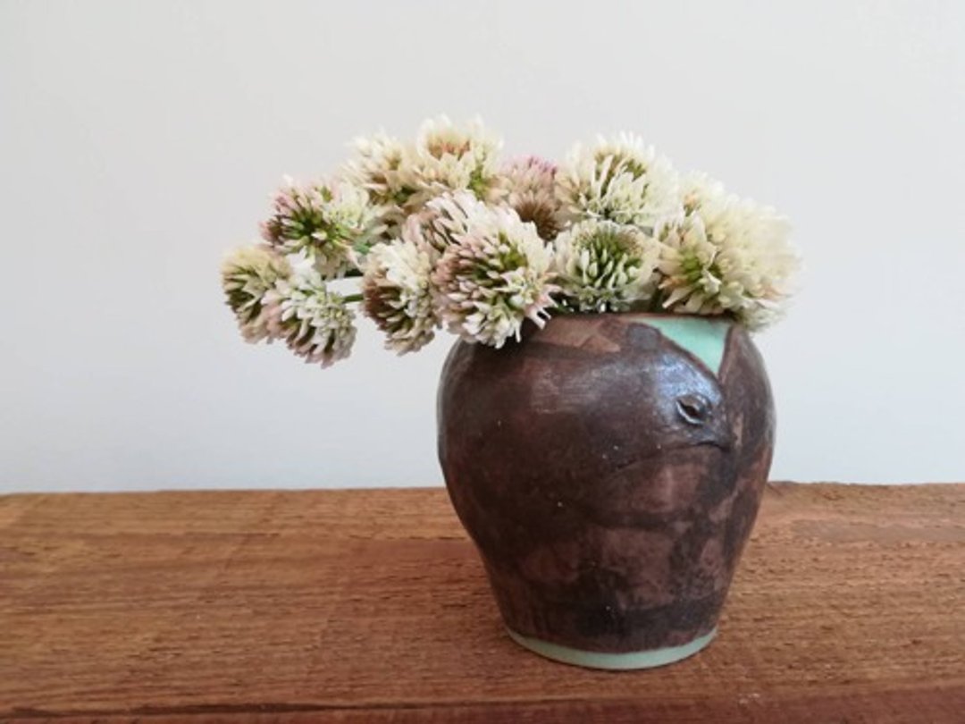 Bird flower base - 植栽/盆栽 - 陶 