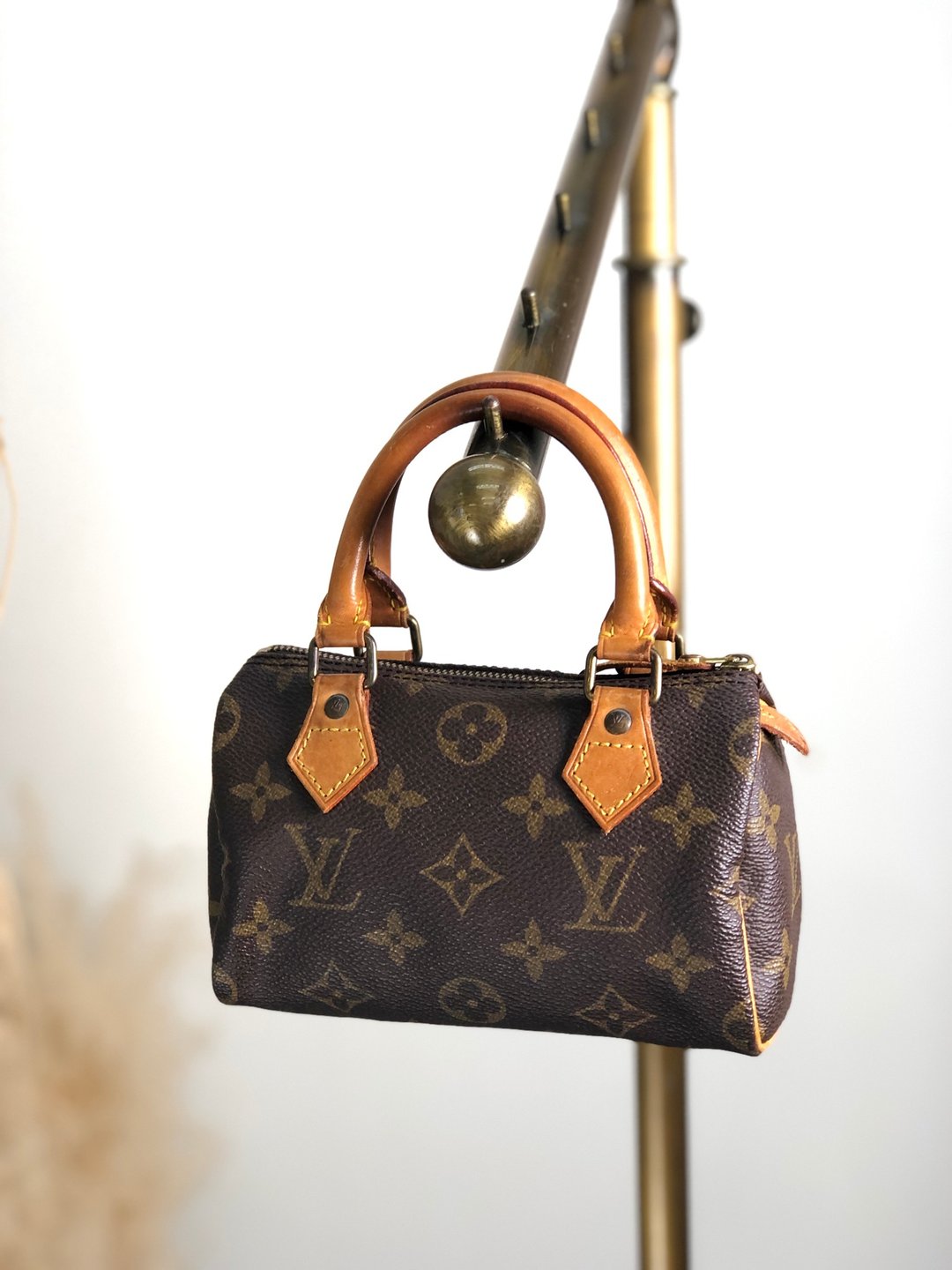 【日本直邮，名牌二手包装】LOUIS VUITTON 手提包棕PVC Mini Speedy M41534 复古 yumhzy - 手提包/手提袋 - 防水材质 咖啡色