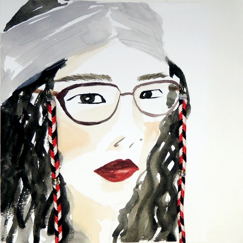 色块 眼镜链 项链 -英式红白蓝 - 眼镜/眼镜框 - 棉．麻 红色