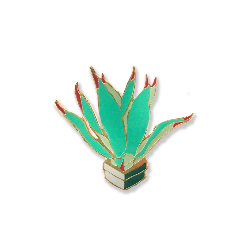 TROPICAL PIN NO. 5 - 胸针 - 珐琅 绿色