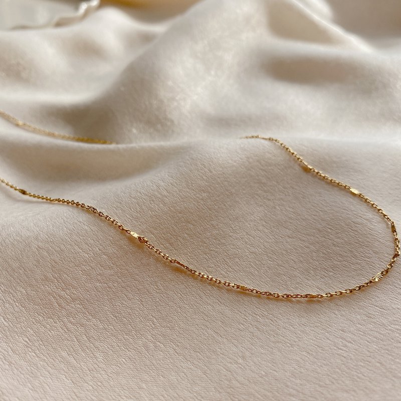 漫金 -黄铜电镀18K金项链 - 项链 - 铜/黄铜 金色