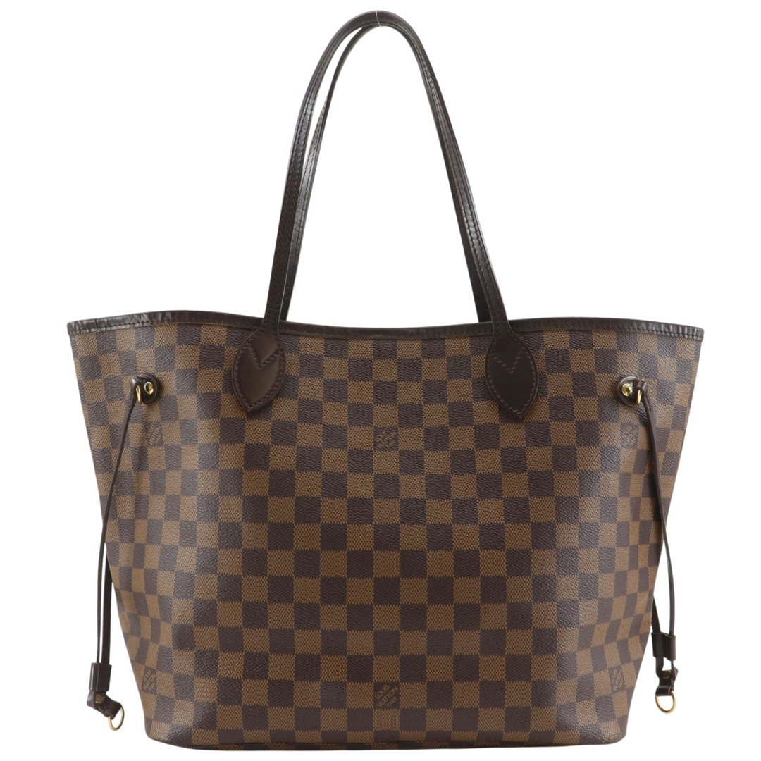 【日本直送】路易威登 LOUIS VUITTON Neverfull MM 托特包 N51105 Damier Ebene 帆布 棕色 GI2102 男女皆宜【二手】 - 手提包/手提袋 - 人造皮革 咖啡色