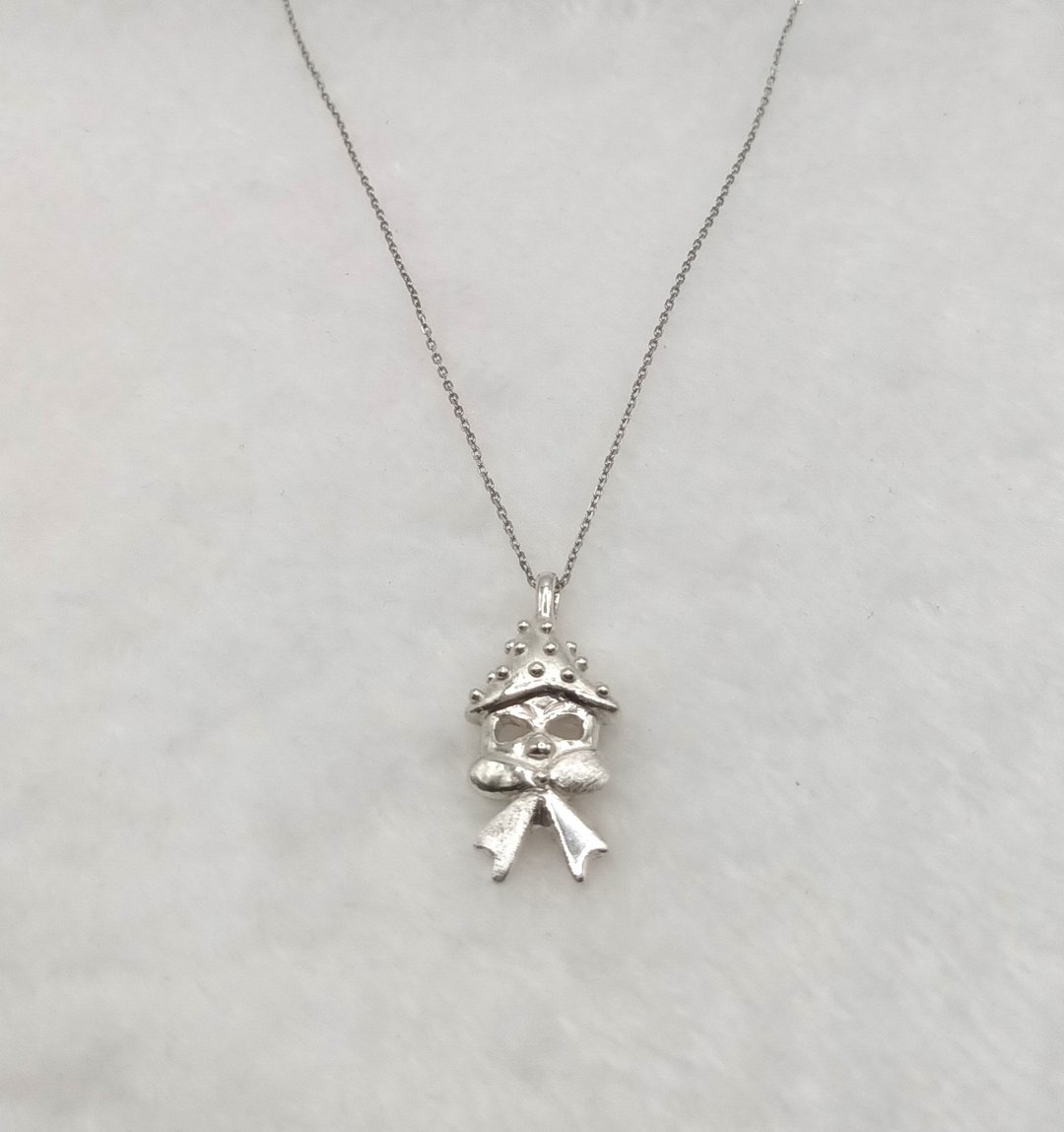 蘑菇头项链 / 925纯银项链 / 纯手工制作 - 项链 - 纯银 