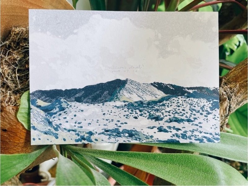 鸭宝 Where's Hazel_台湾山岳系列插画明信片 - 卡片/明信片 - 纸 绿色