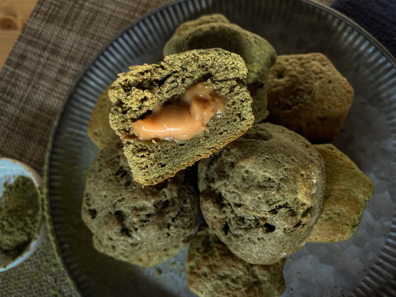 【浓】抹茶黑糖麻糬 比司吉│手工鲜制│六入 - 蛋糕/甜点 - 新鲜食材 绿色