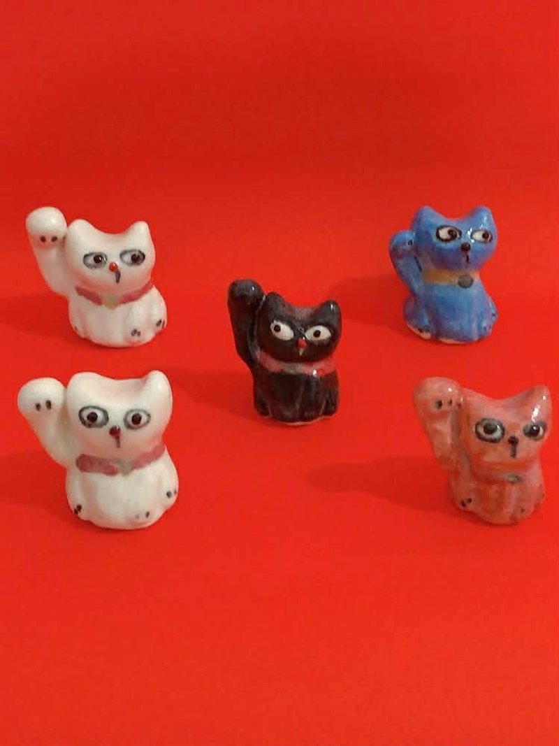 招财猫 办公室必备 疗愈小物 玄关摆饰 - 摆饰 - 瓷 白色