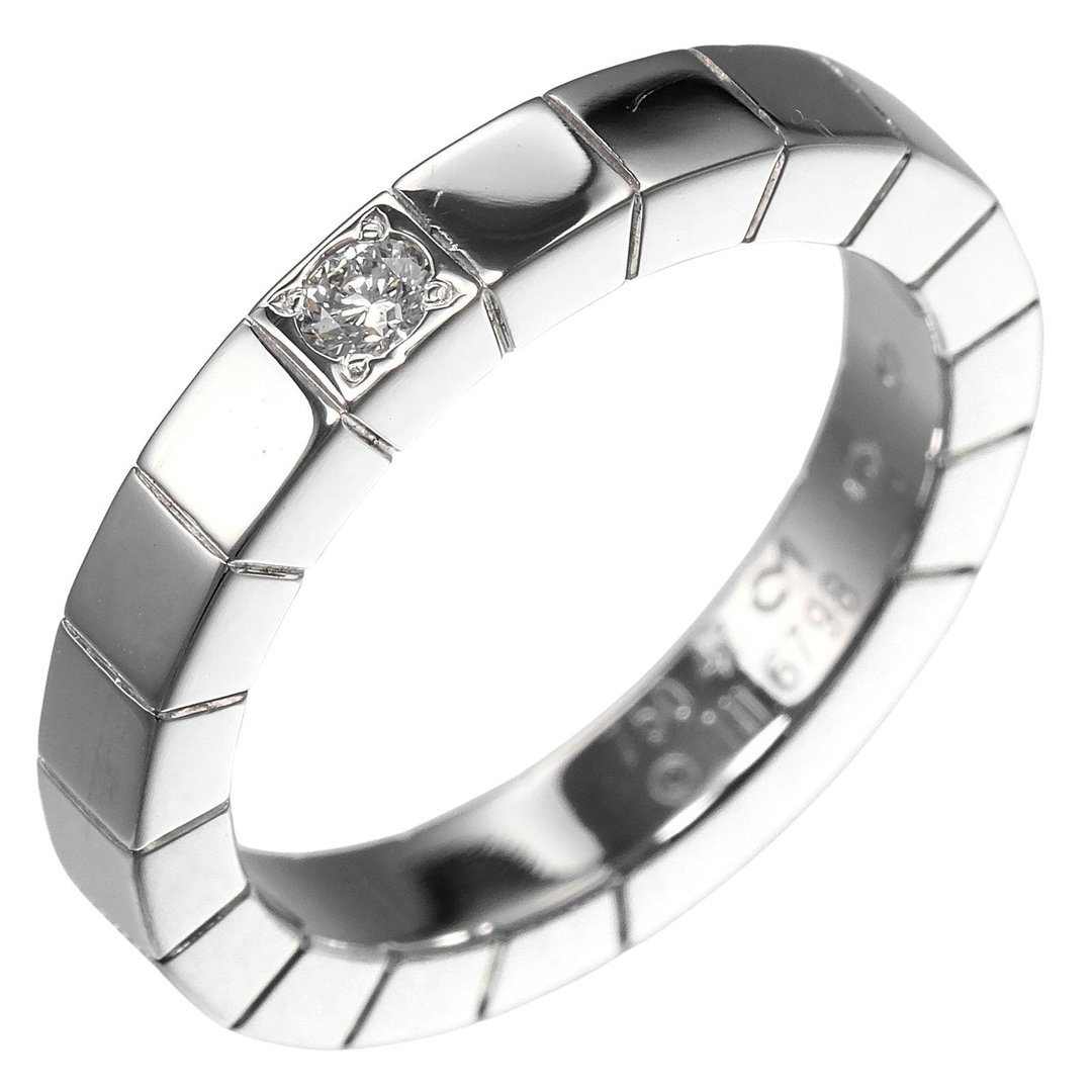 【日本直送】Cartier 戒指  સ 7号  સ K18WG સ 1P સ CARTIER【中古】Aランク - 戒指 - 贵金属 银色