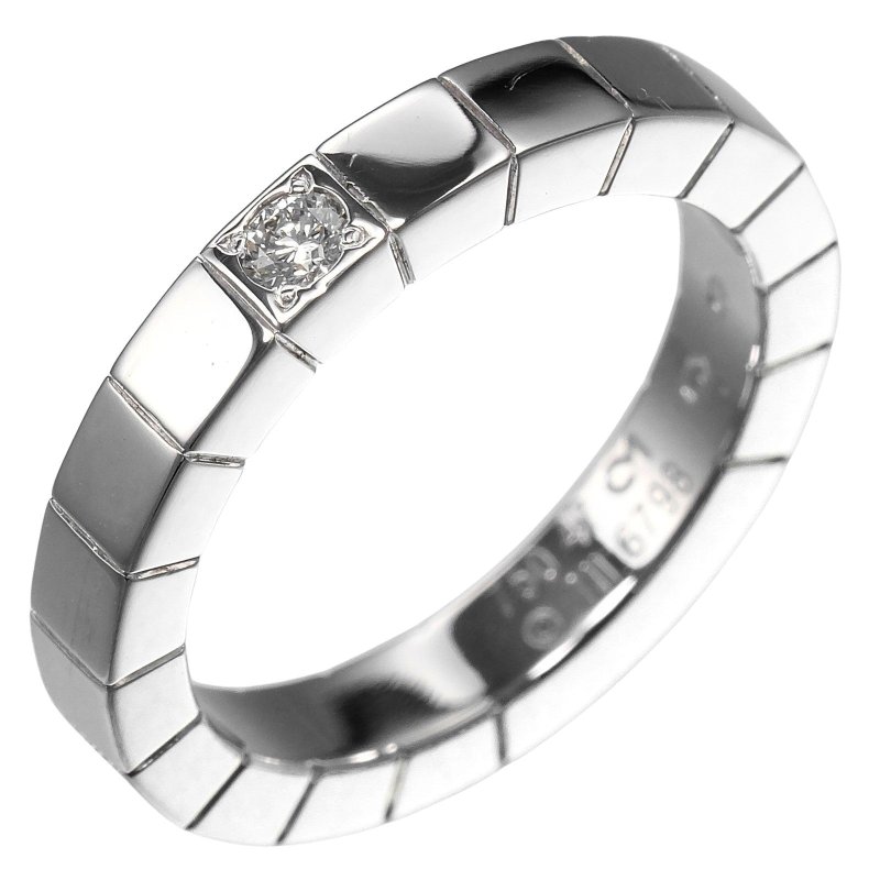 【日本直送】Cartier 戒指  સ 7号  સ K18WG સ 1P સ CARTIER【中古】Aランク - 戒指 - 贵金属 银色