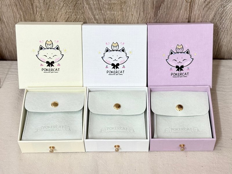 加购服务 木然猫日常 包装礼盒 猫头鹰麂皮饰品袋 - 耳环/耳夹 - 其他材质 