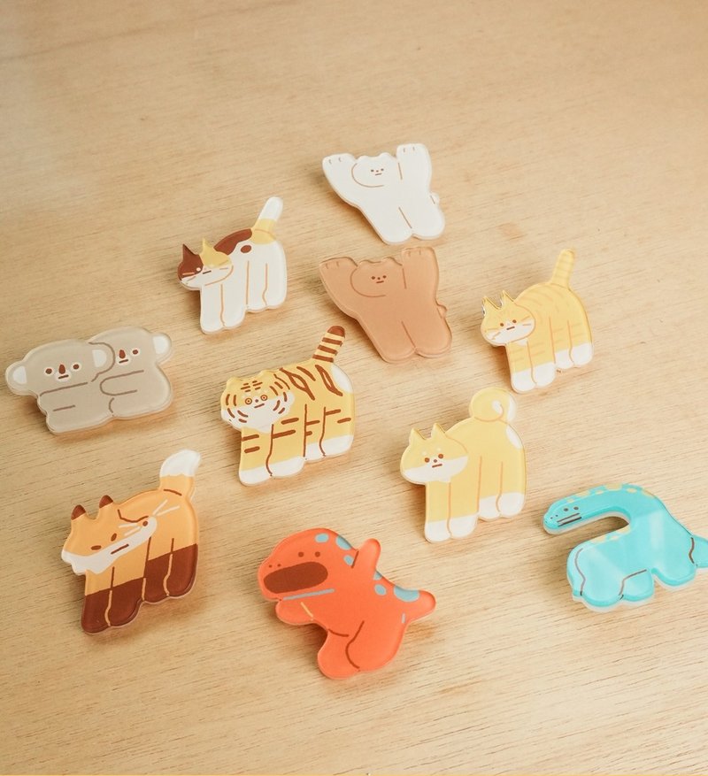 Furry Zoo 盲抽 动物造型 压克力别针 10款 - 徽章/别针 - 压克力 多色