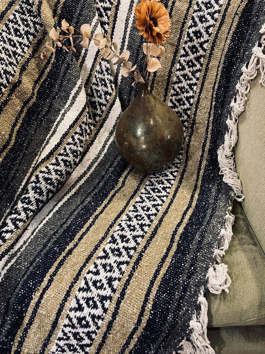 • 爱头牌 •Vintage Mexican Serapes Blanket 老墨西哥手工地毯 - 地垫/地毯 - 其他材质 多色