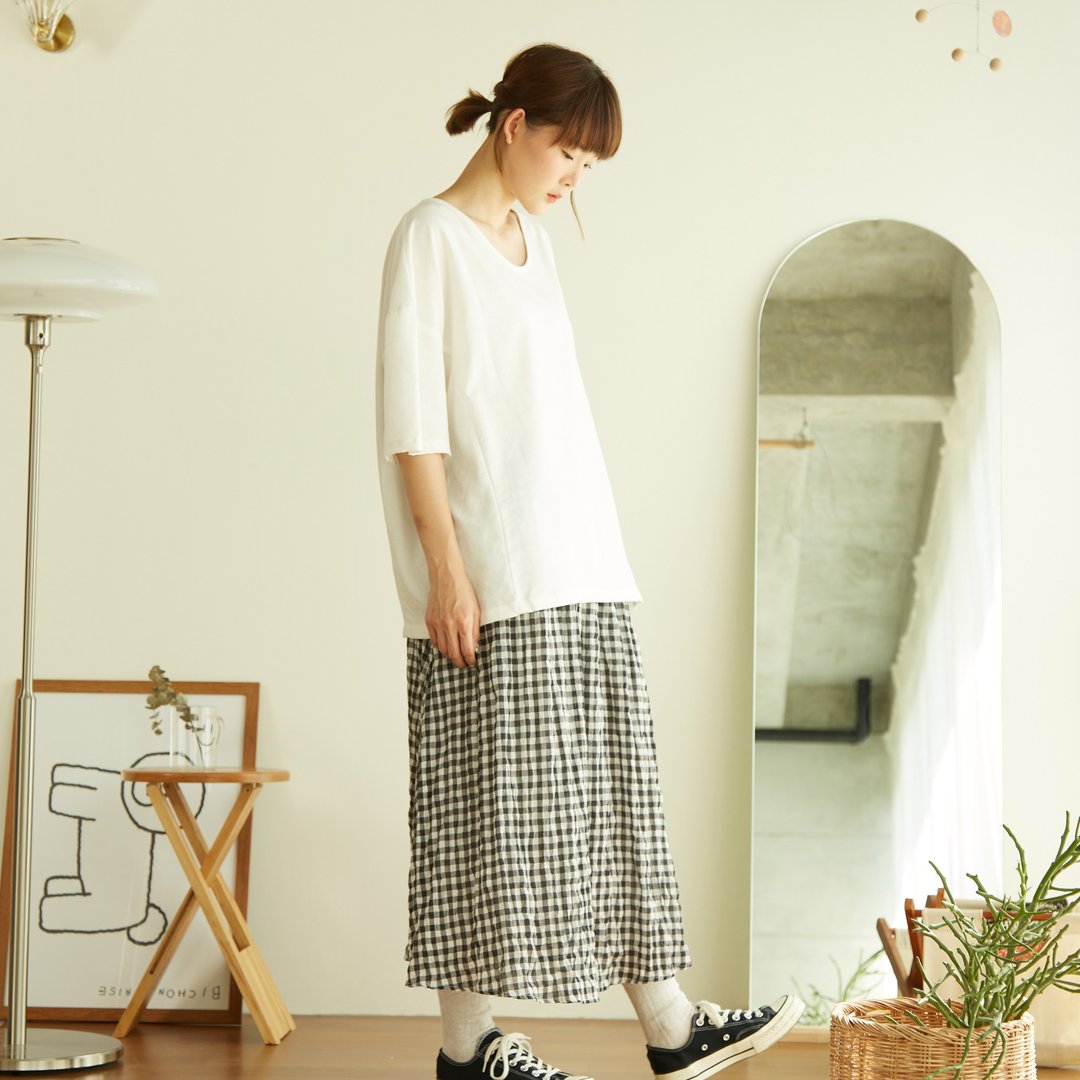 Oversize Blouse Short Sleeve - White Color - 女装上衣 - 棉 白色
