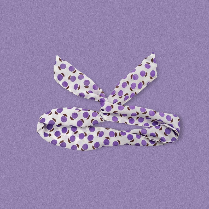 领巾 铝线发带 可当挺版领巾 复古 古着风 小牛村/紫藤圆园 - 发饰 - 棉．麻 紫色