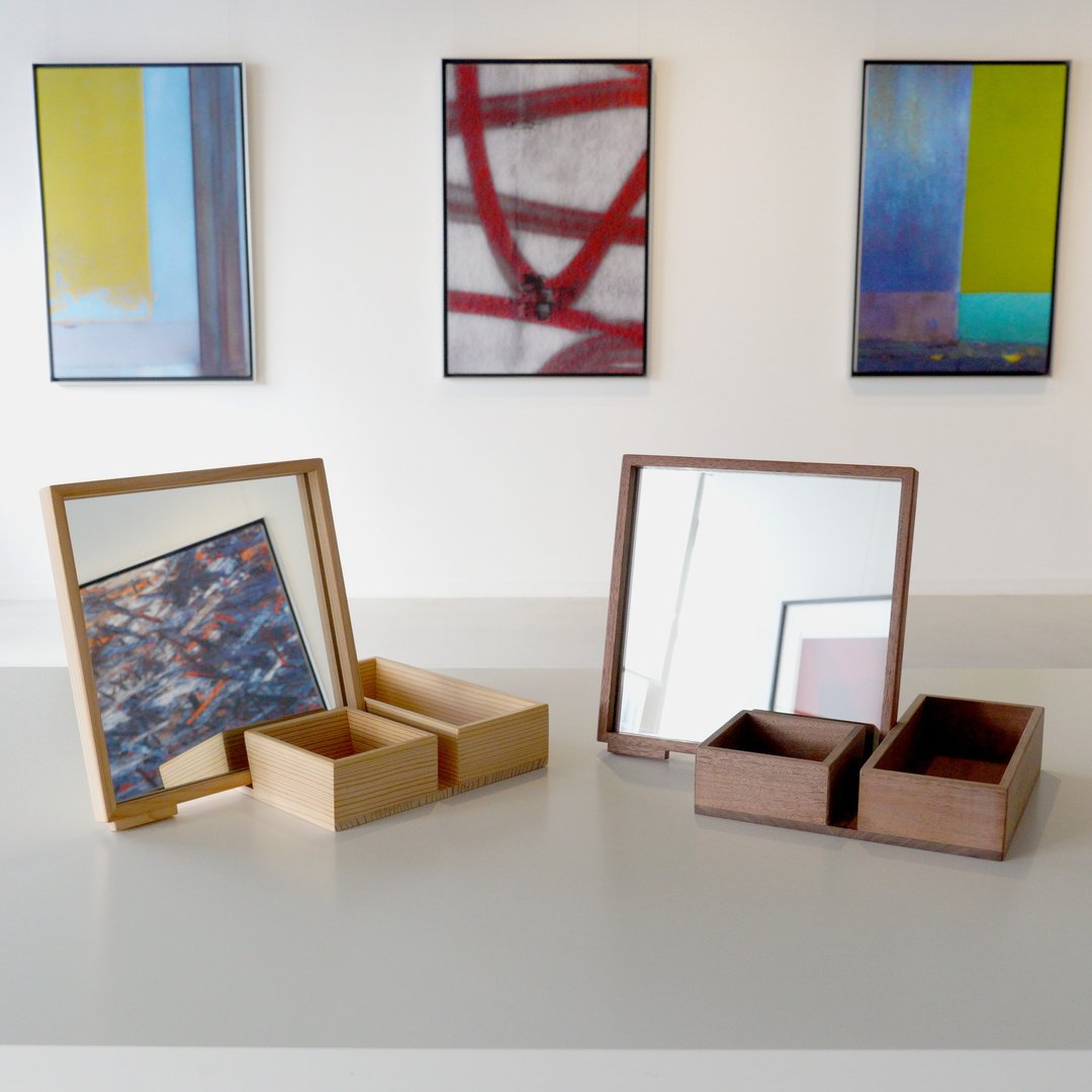 Mirror box / Cedar - 收纳用品 - 木头 咖啡色