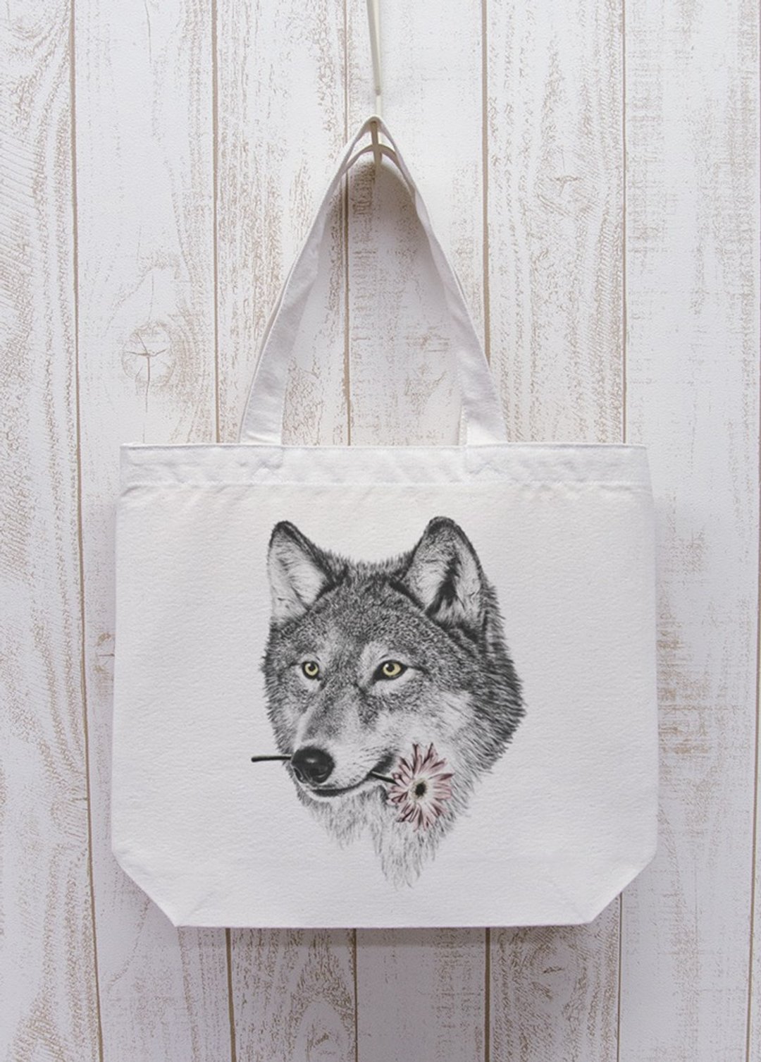 ronronWOLF Here you go Outing Tote Natural / R027-BT-NA - 其他 - 棉 白色