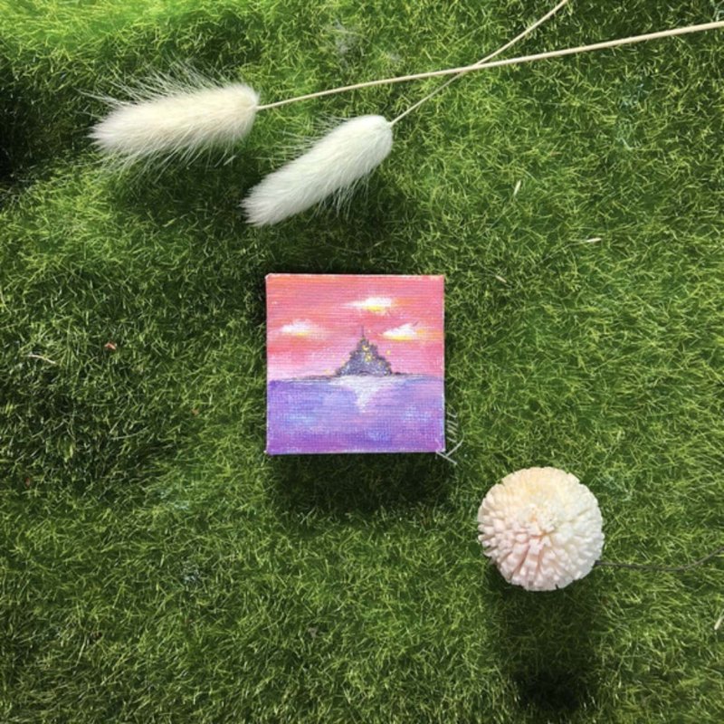 【手心画布】圣米歇尔Saint-Michel－想握着浮现在心中的那幅景 - 海报/装饰画/版画 - 木头 粉红色