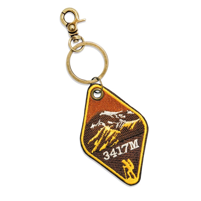 【台湾百岳刺绣钥匙圈】合欢山 Mt. Hehuan - 吊饰 - 绣线 