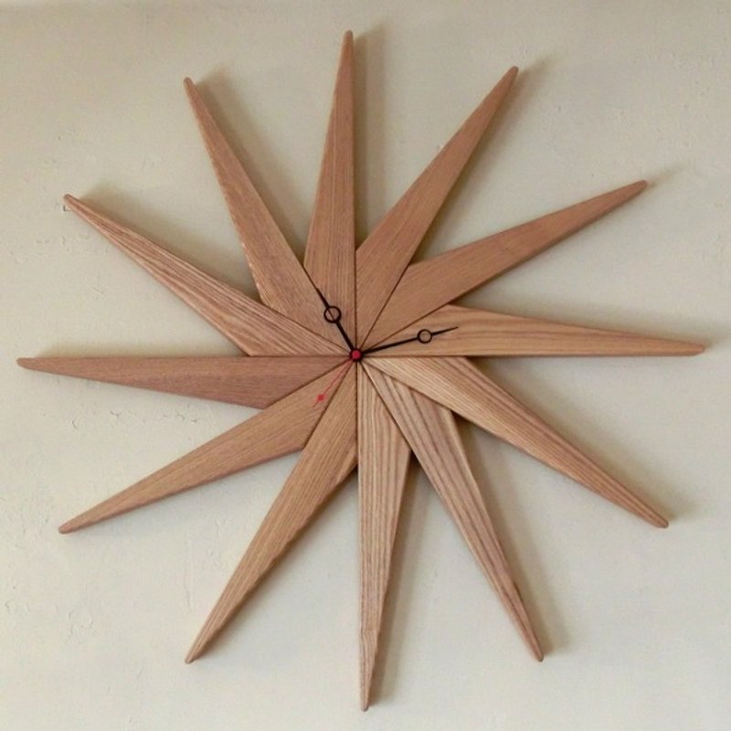 uzu wall clock / wood - 时钟/闹钟 - 木头 