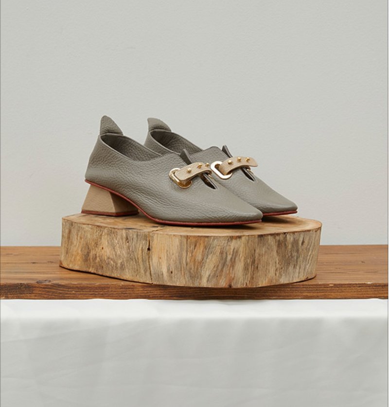 2.3 THE VOYAGE HEEL / TAUPE - 女款休闲鞋 - 真皮 灰色