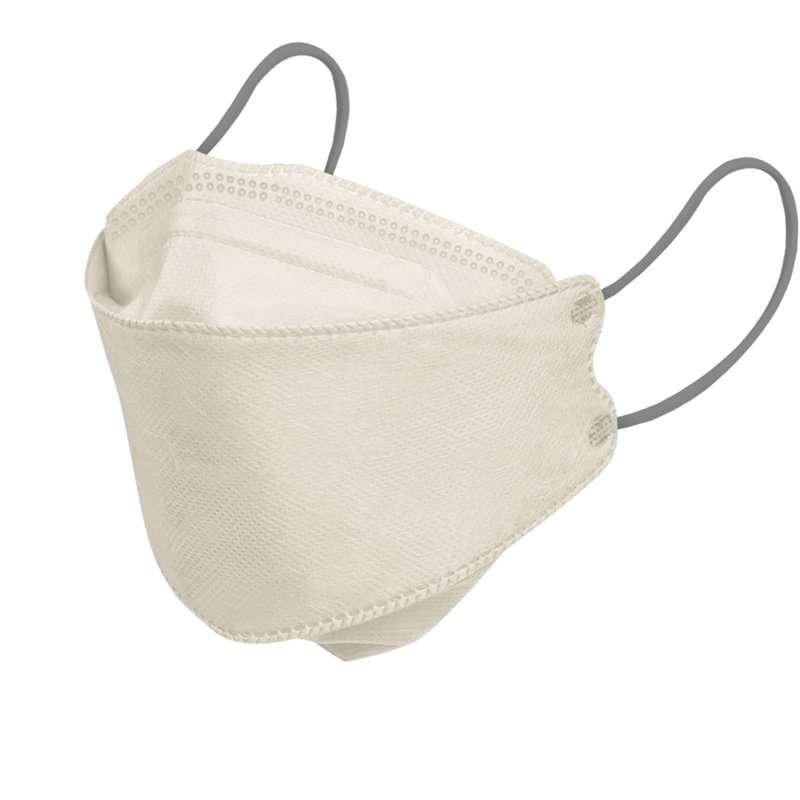 韩式4D医疗口罩 燕麦奶 10片装 - 口罩 - 其他材质 白色