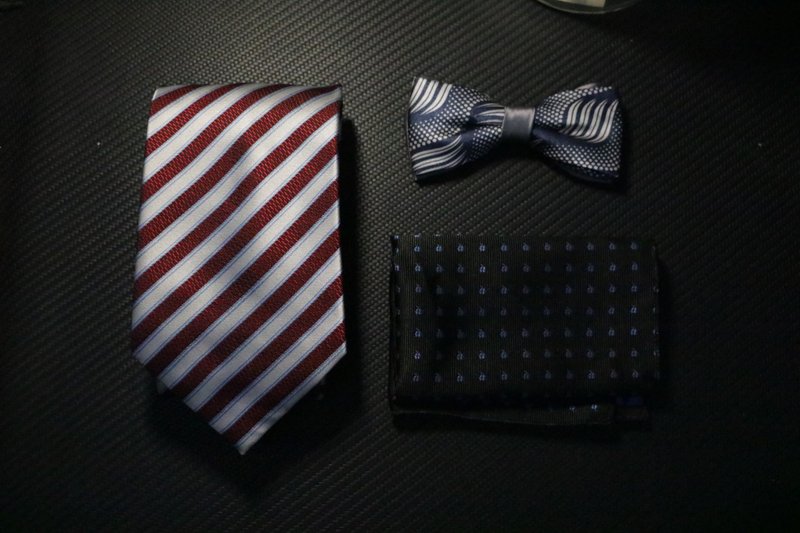 枣红色条纹真丝商务领带礼盒装支持绣字 - 领带/领带夹 - 丝．绢 红色