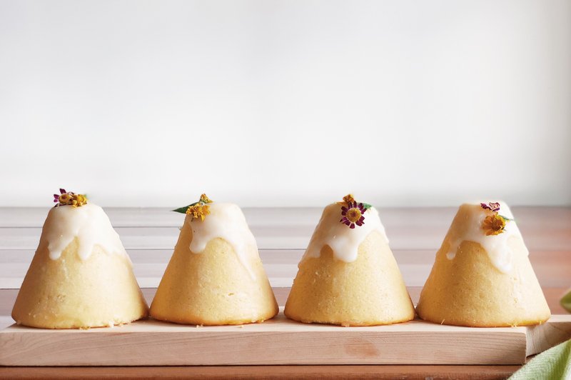 小点心系列 • 高岭之花 有机食用干燥花柑橘蛋糕组合 - 蛋糕/甜点 - 新鲜食材 橘色