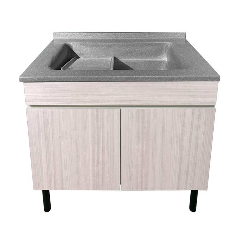 【MULTI】MIT 台湾制造工厂直营 客制化洗衣阳台柜 80cm - 卫浴用品 - 其他材质 