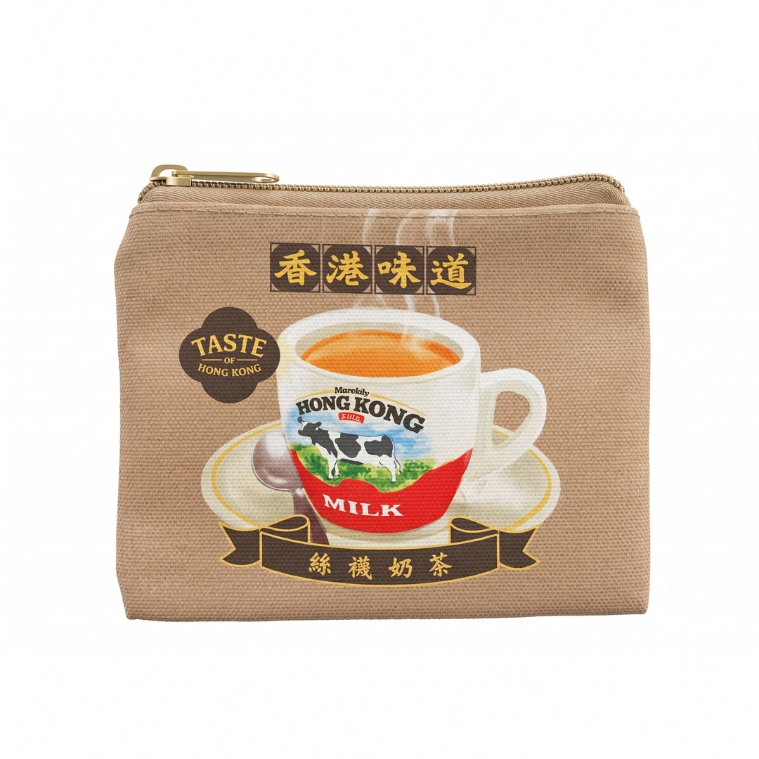 【香港味道】零钱包 - 热奶茶 - 零钱包 - 棉 卡其色
