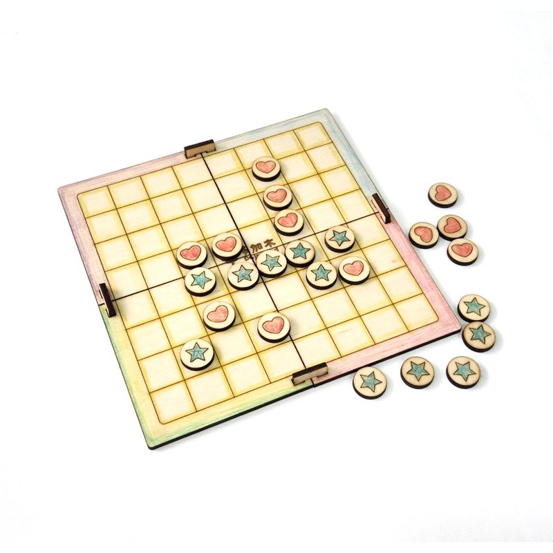 心心五子棋 DIY 礼物 手作 木 - 木工/竹艺/纸艺 - 木头 咖啡色