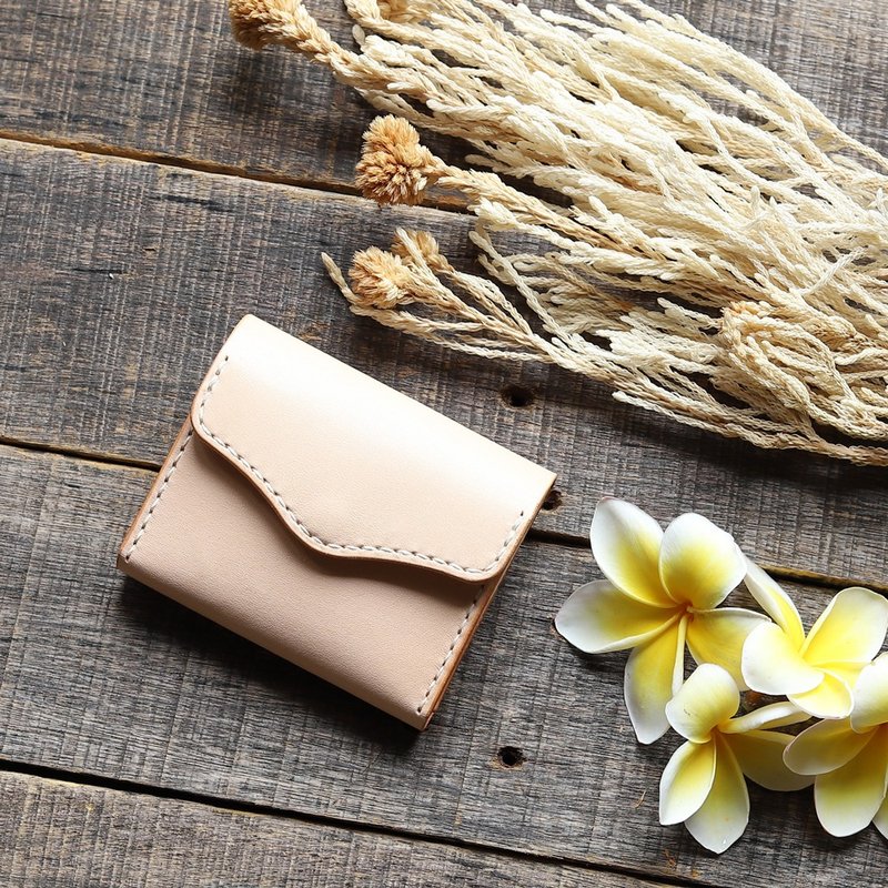 Crafted 旅行钱包－花边上盖∣原色植鞣牛皮革∣多色 - 皮夹/钱包 - 真皮 咖啡色